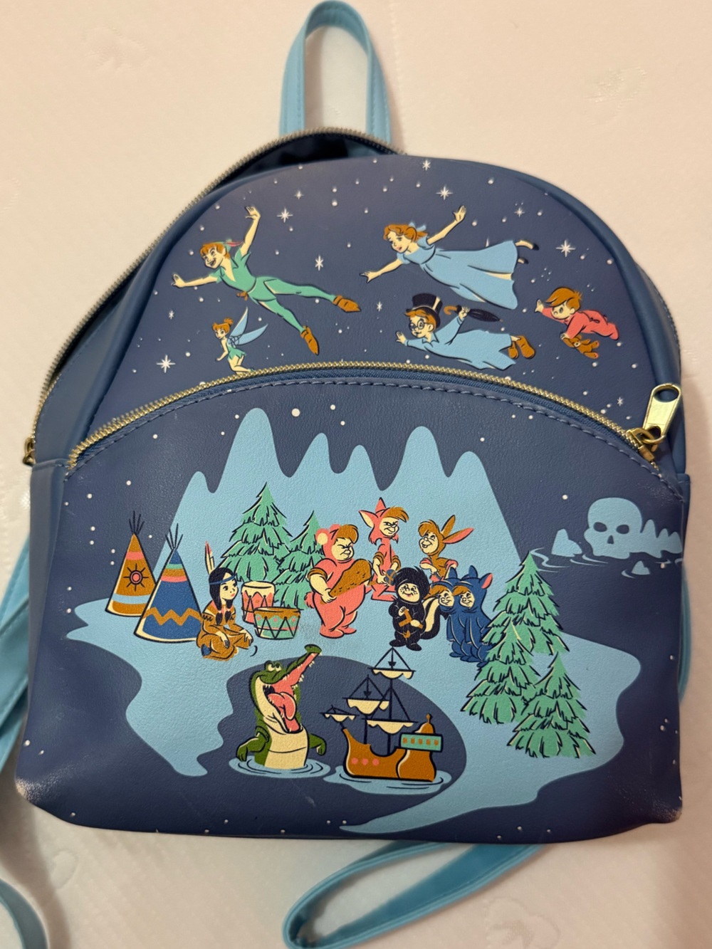 Disney Loungefly Peter Pan Illustrated Mini Backpack Purse